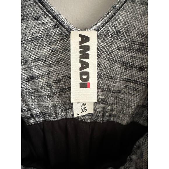 Anthropologie Amadi Lola Heather Gray Cross Faux Wrap Fit Flare Knit Dress XS - Picture 8 of 11